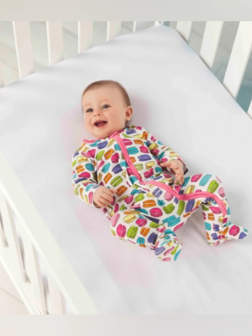 MUD PIE Bamboo Baby Macaron Sleeper - 6-9M